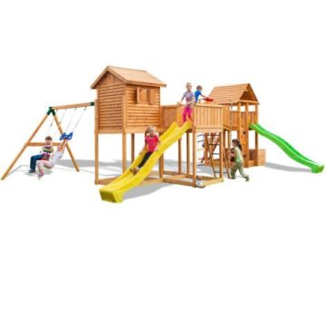   Fungoo játszótér (komplett) Maxi Set Play box 2,9 m-es sárga és zöld csúszdákkal